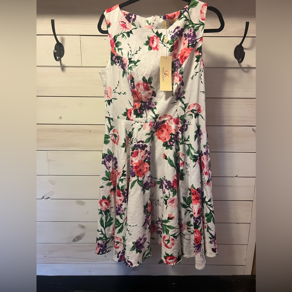 Grace Karin NWT Floral Sleeveless Dress Size L